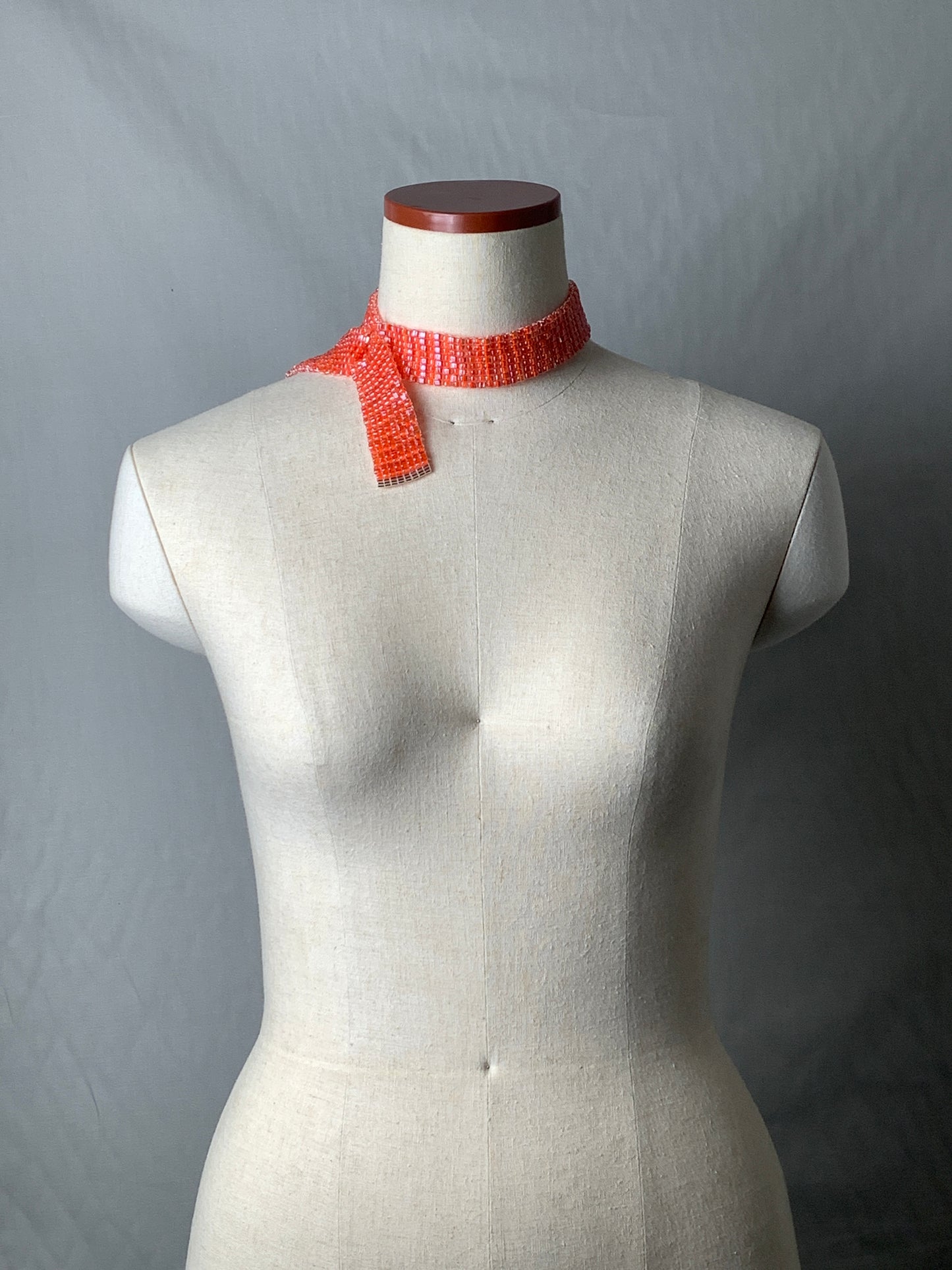 【受注販売】tie collar Triangle type A necklace vitamin orange