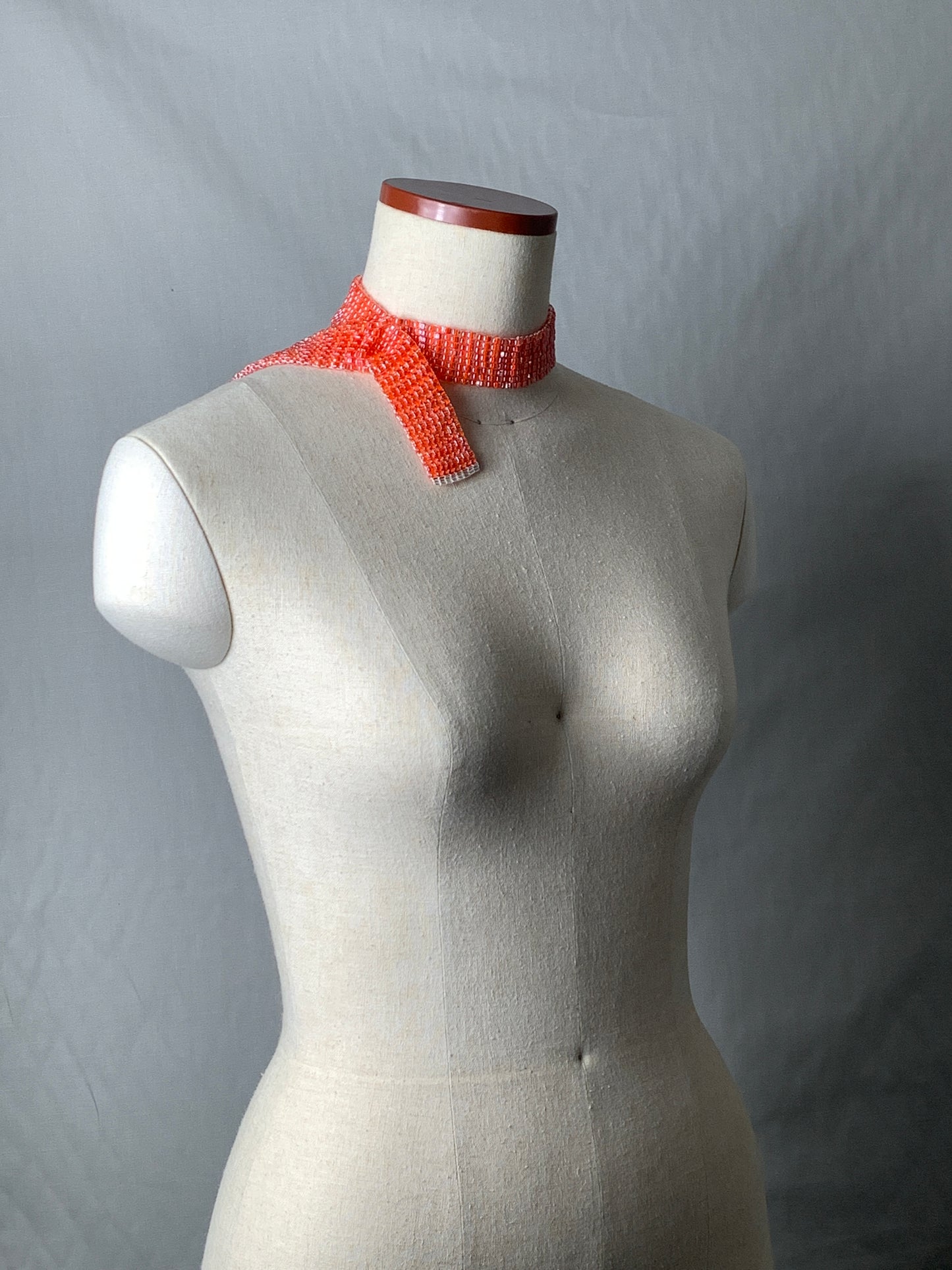 【受注販売】tie collar Triangle type A necklace vitamin orange