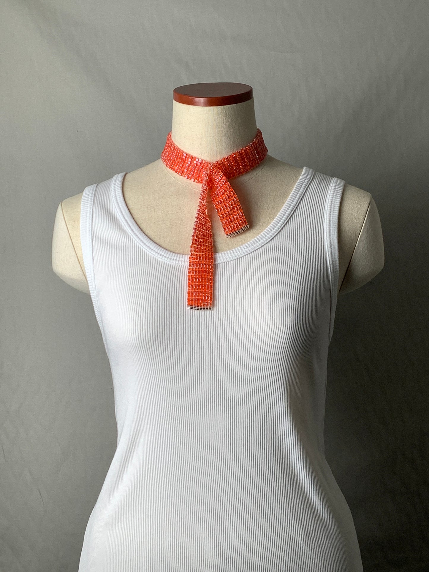 【受注販売】tie collar Triangle type A necklace vitamin orange