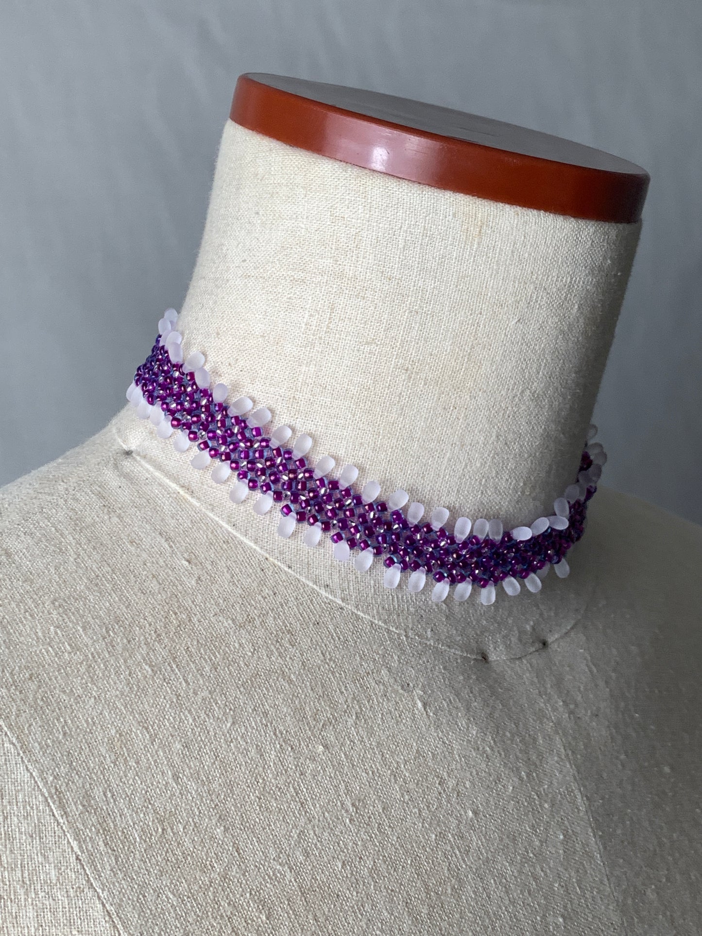 【受注販売】Lacy choker purple